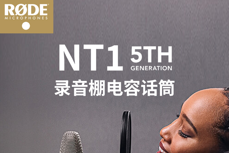 Rode NT1 5th Generation 带USB口电容话筒直播K歌配音录音麦克风