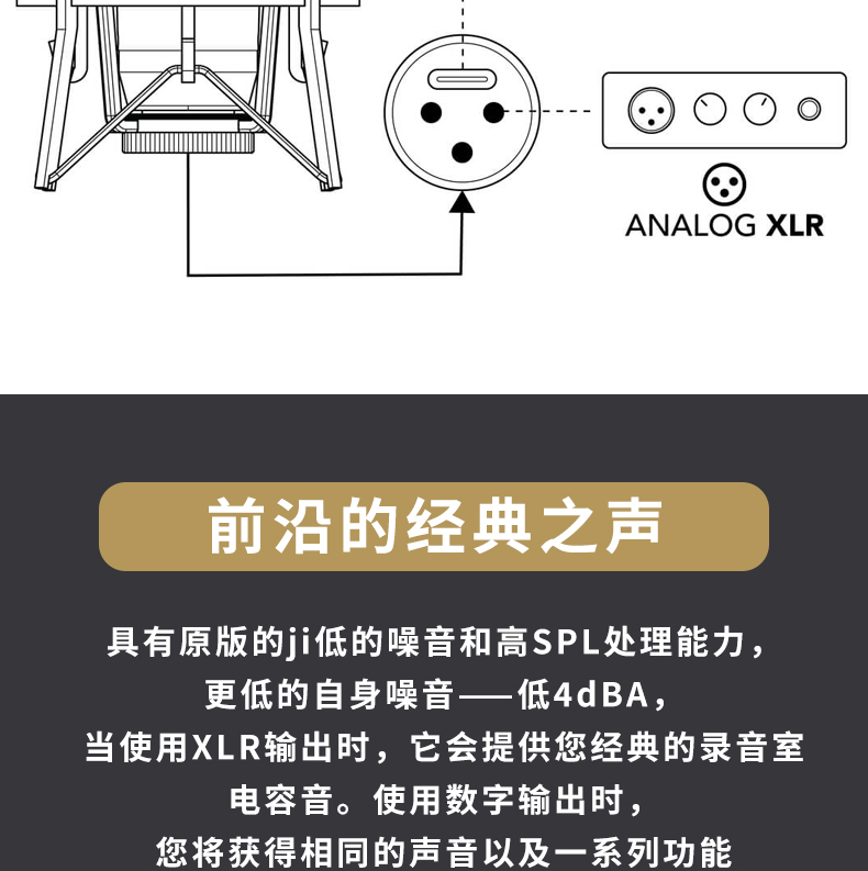 Rode NT1 5th Generation 带USB口电容话筒直播K歌配音录音麦克风